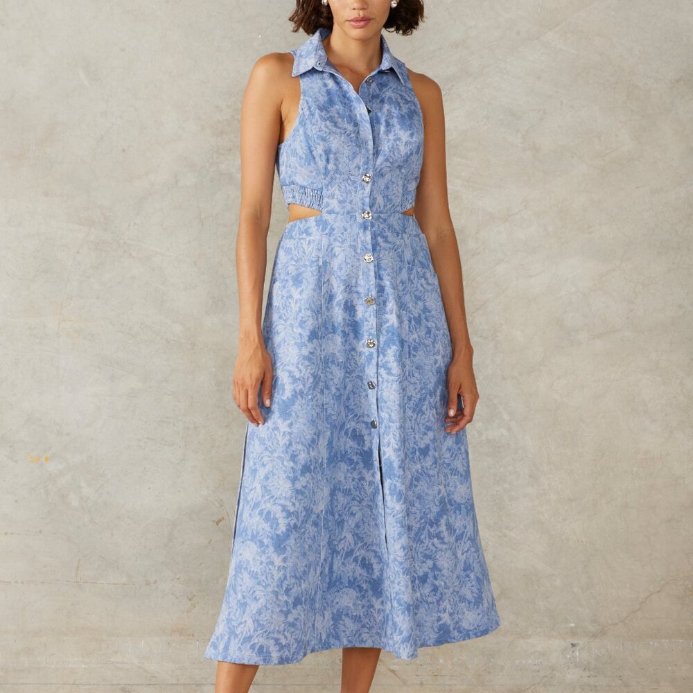 Mon Renn Denim Midi Dress